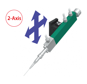 Positioning laser displacement meters