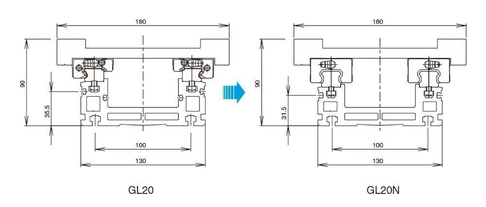 Figure 6 Cross-section comparative views