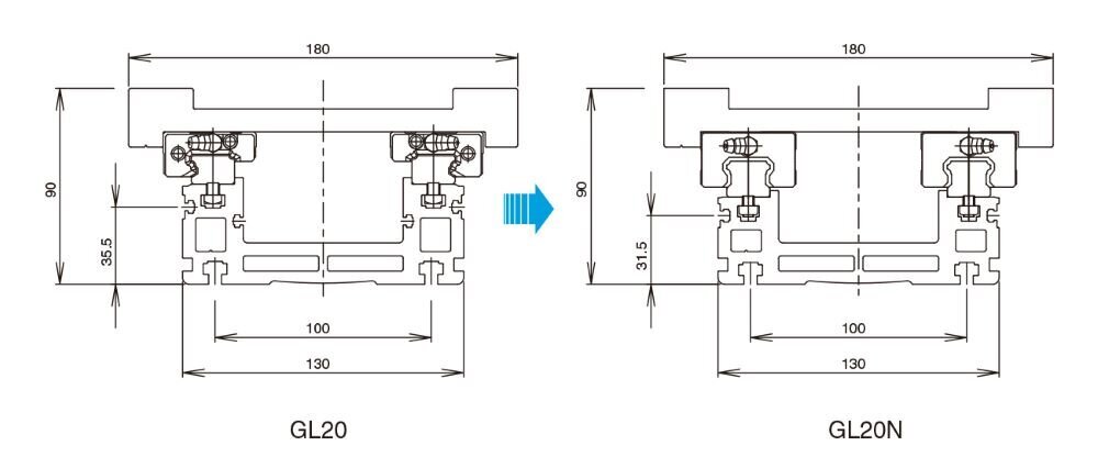 Figure 6 Cross-section comparative views