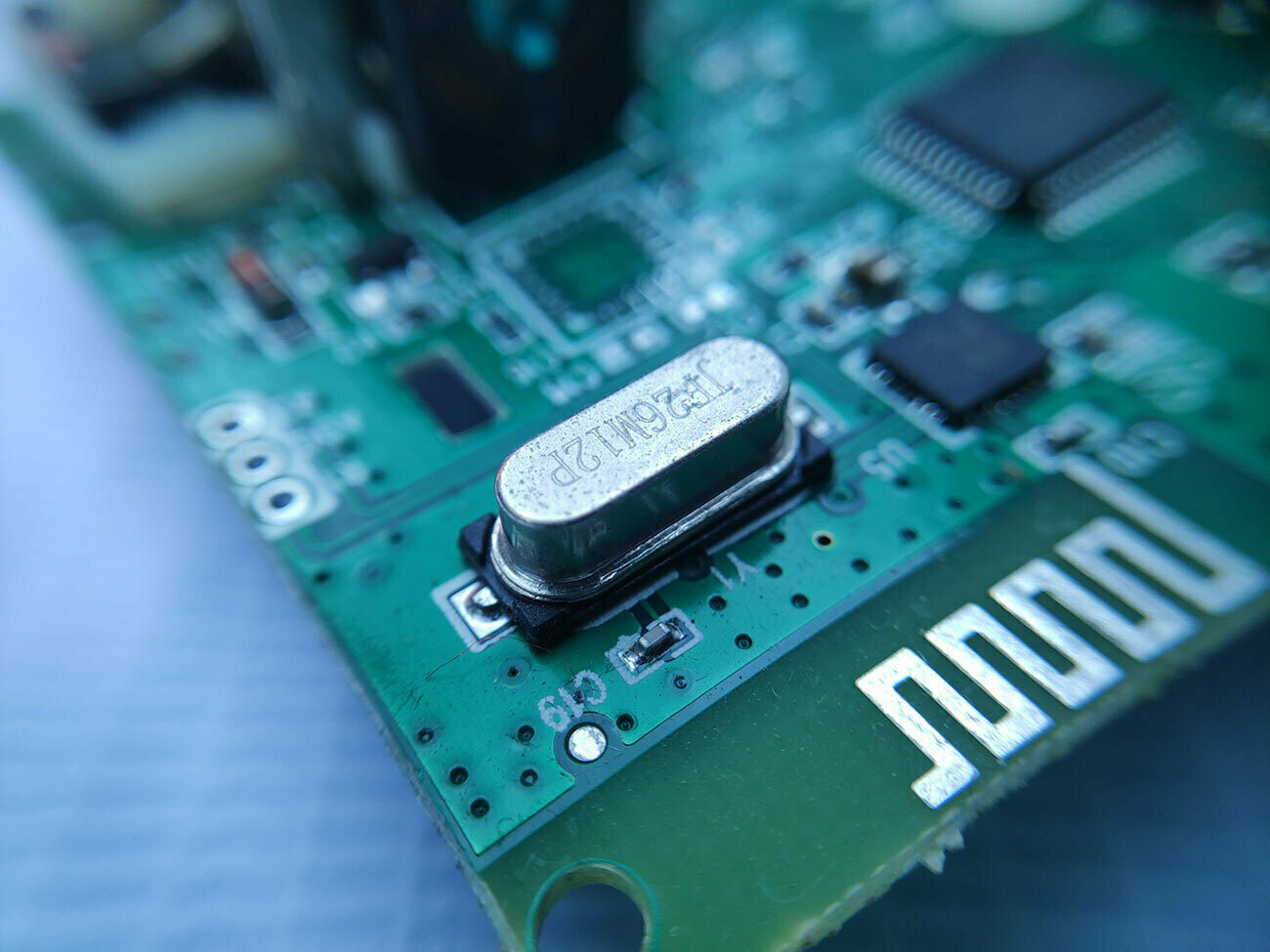 A crystal oscillator