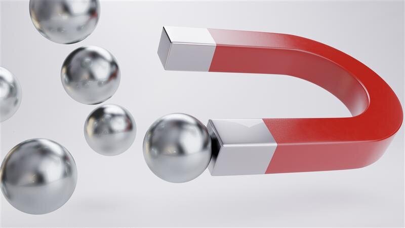 Objects pulled by a strong magnetic force