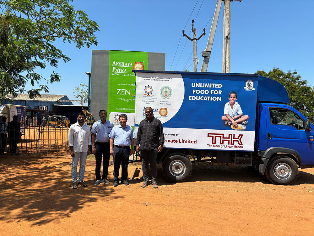 Donated meal truck for lunches