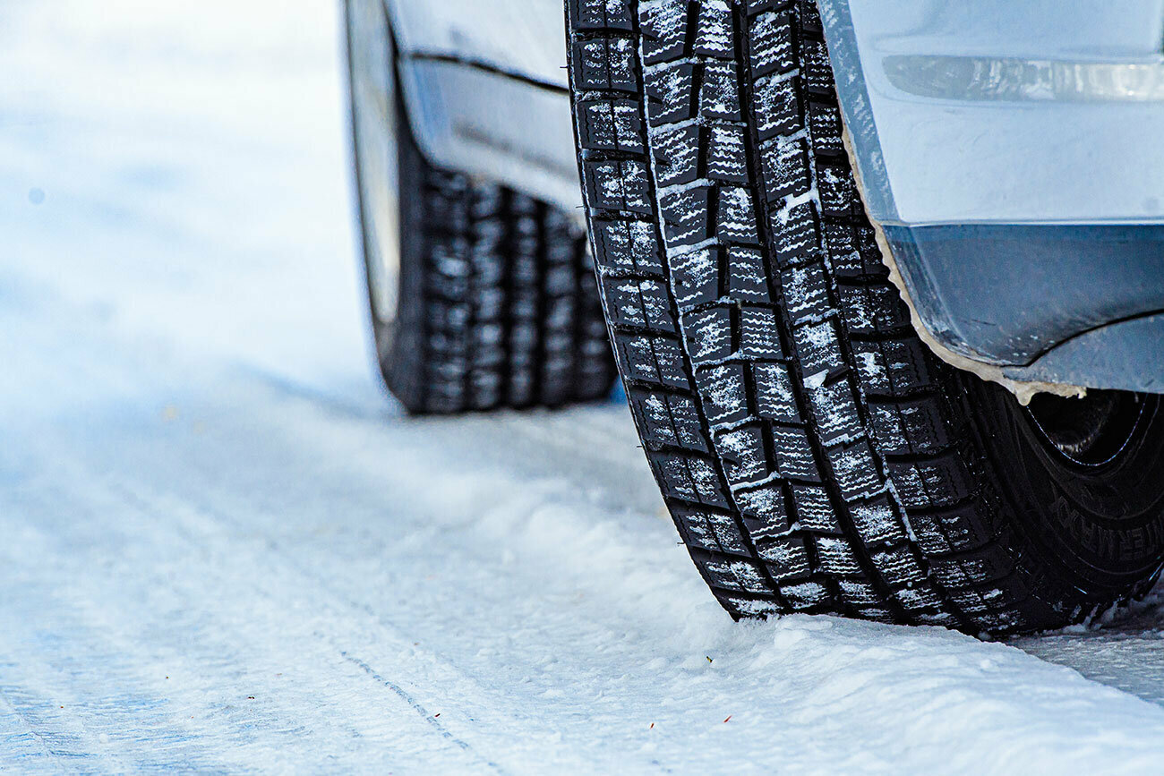 Driving on an icy road