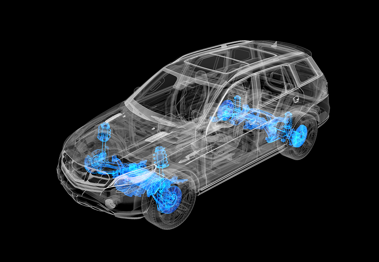 Illustration of vehicle components
