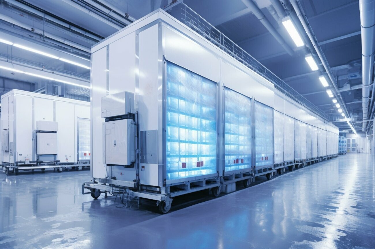 A cold storage warehouse