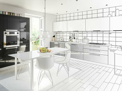 Barrier-free, electronic system kitchens