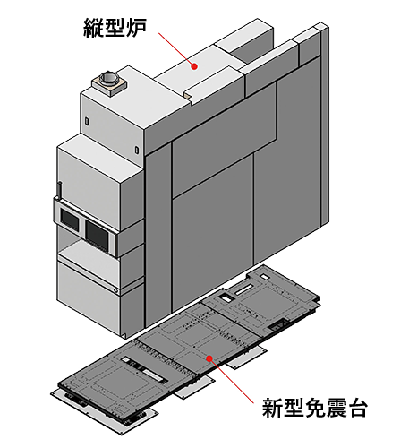 縦型炉用新型免震台