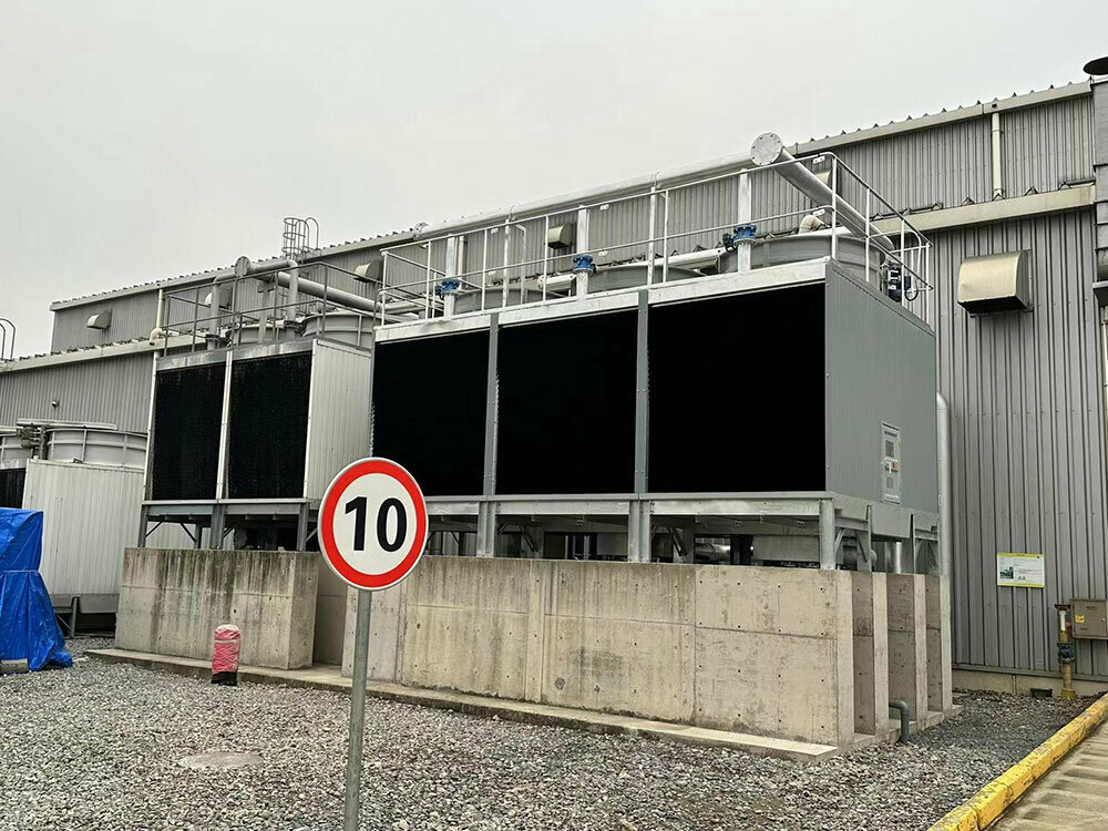 Newly installed cooling tower
