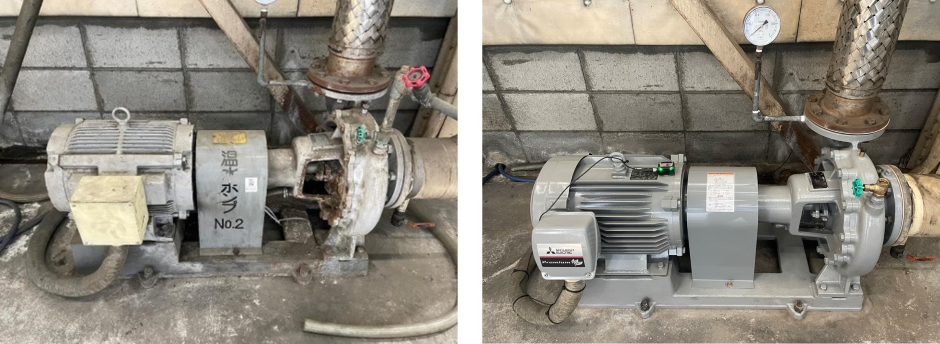 Before replacement	After replacement