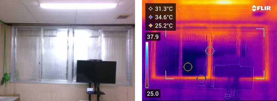 Installation of insulating film	Insulation results