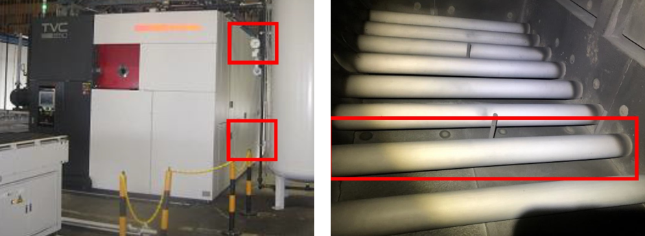 Carburizer  Heater outlined in red