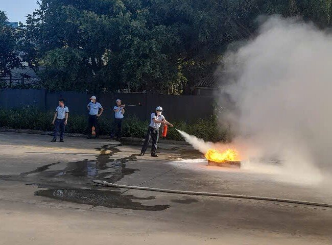 Fire-fighting exercise at TMV (Vietnam)