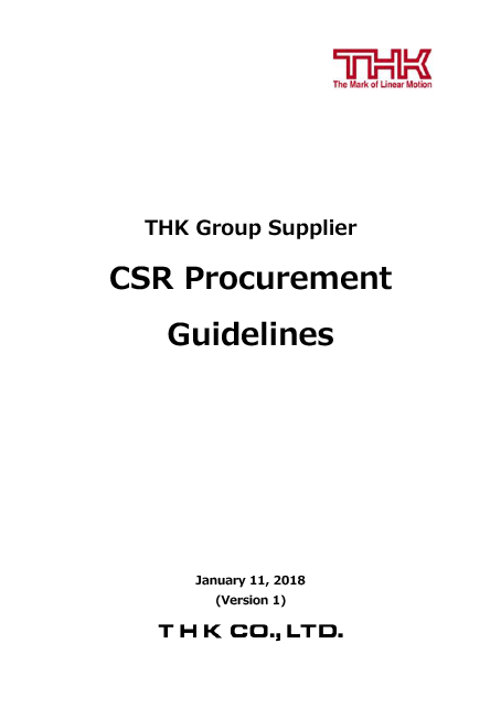 CSR Procurement Guidelines