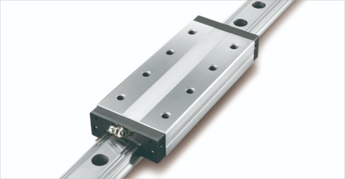 A long block for Models SPS/SPR. These blocks are longer than those for a standard LM Guide.