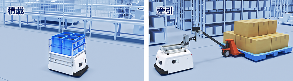積載・牽引作業中のSIGNASのイメージ