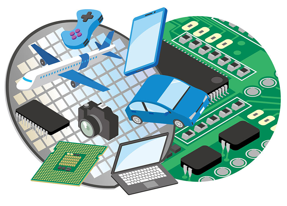Image of semiconductors used in a variety of fields