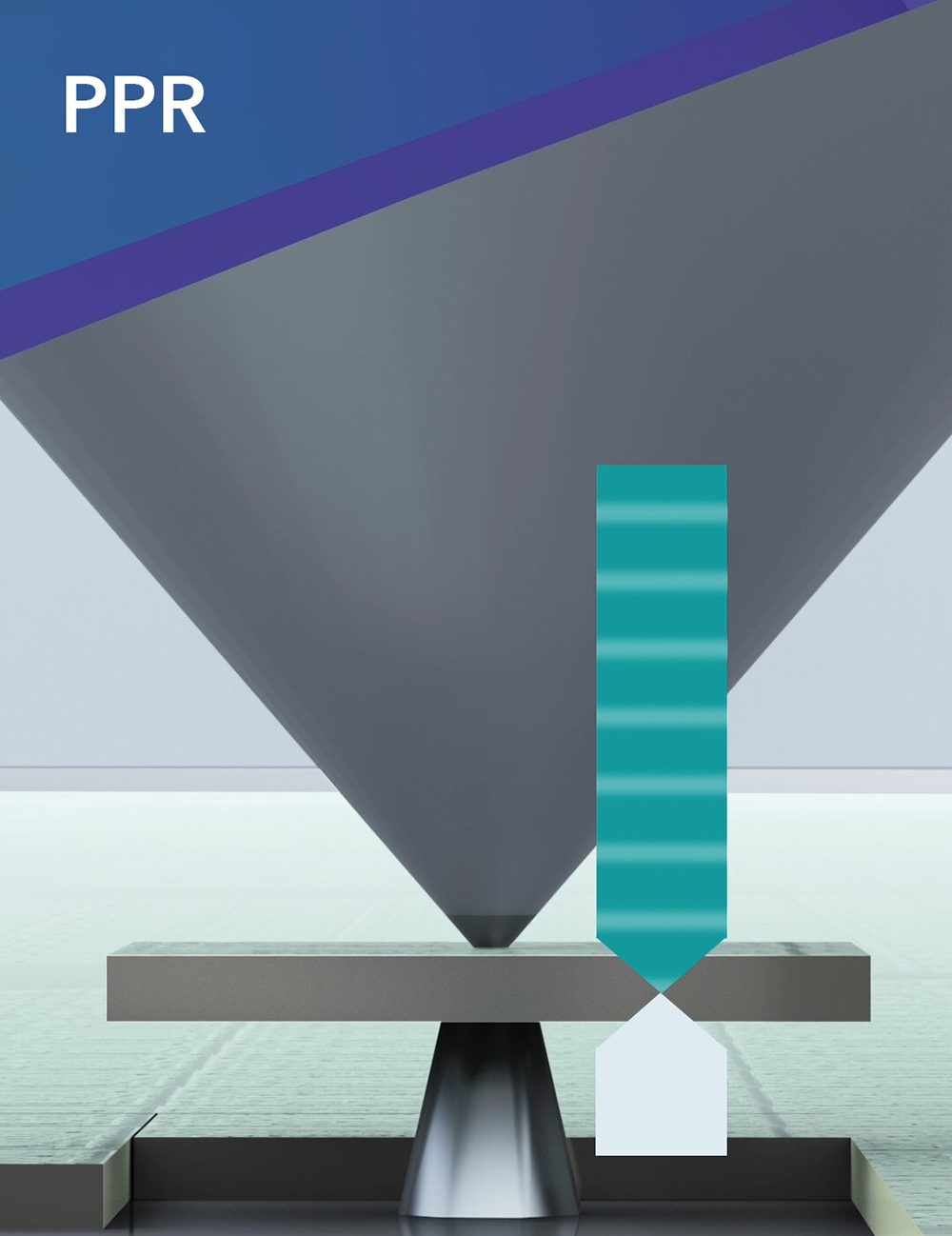 Impact absorbed by avoiding overlapping forces as the chip is pushed up