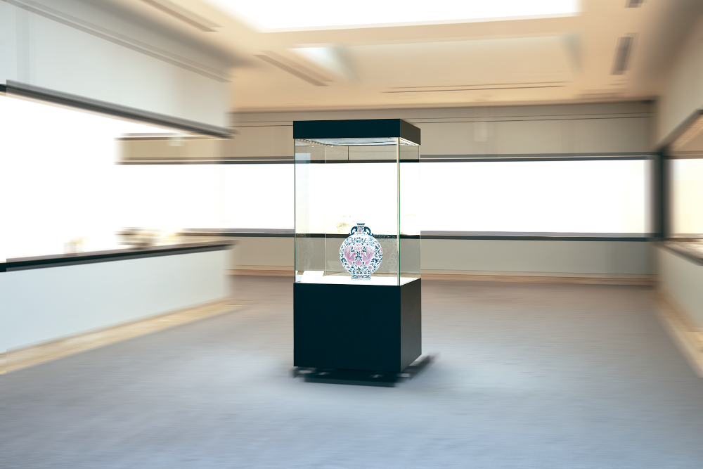 A Seismic Isolation Table Model VIT placed in a museum