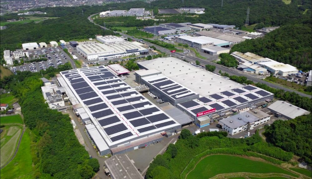 Aerial photo of the THK Yamaguchi Plant