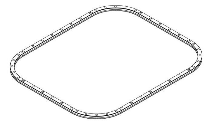 Transfer system with a square track