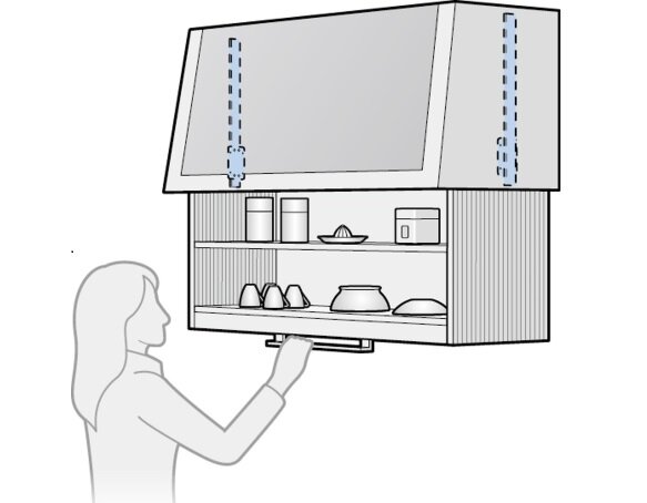 システムキッチンの昇降案内部など大きな荷重を負荷する必要がある場合に使用されるTHKのLMガイド