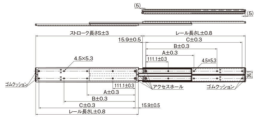 ＴＨＫ スライドレール（ＦＢＬ３５ＧーＰ１４形） FBL35G-P14-711L 通販