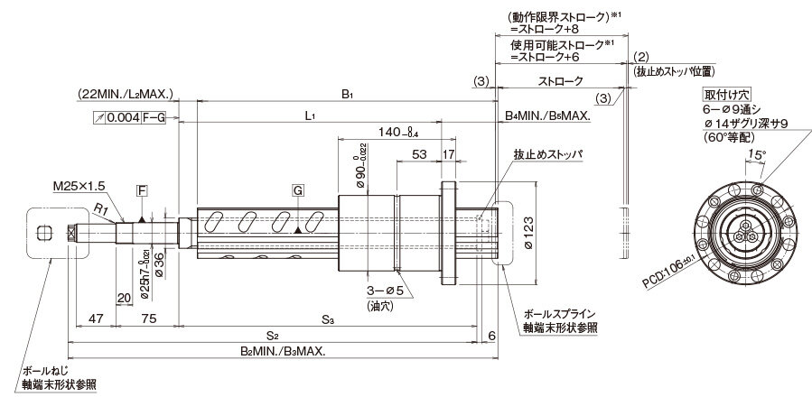 Dsp60 3610h｜ボールねじ｜製品情報｜thkオフィシャルウェブサイト