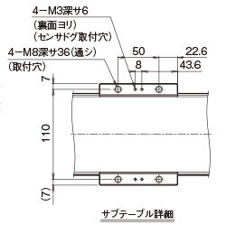 SKR55 A／B モータ折返し カバー付き □60用｜LMガイドアクチュエータ