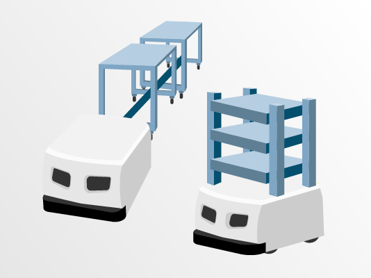 搬送ロボット SIGNASの特長3 積載・牽引どちらでも使用可能