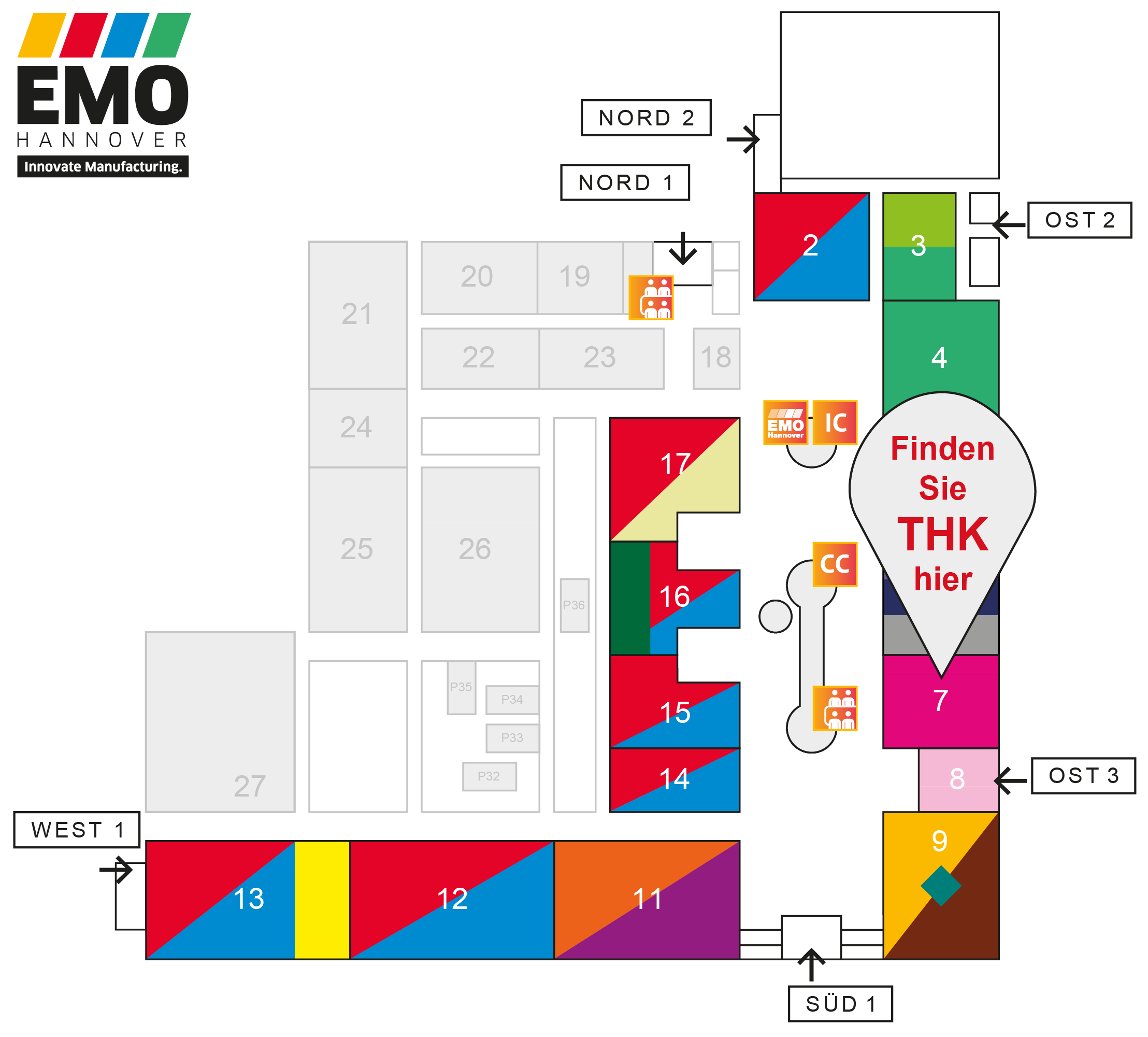 EMO hannover 2023 hallenplan