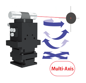 Positioning laser displacement meters
