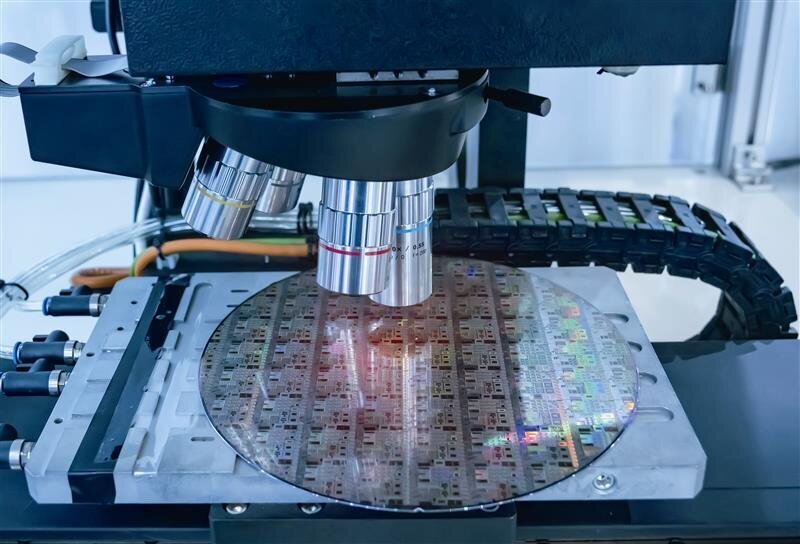 Visual wafer inspection equipment used in semiconductor manufacturing