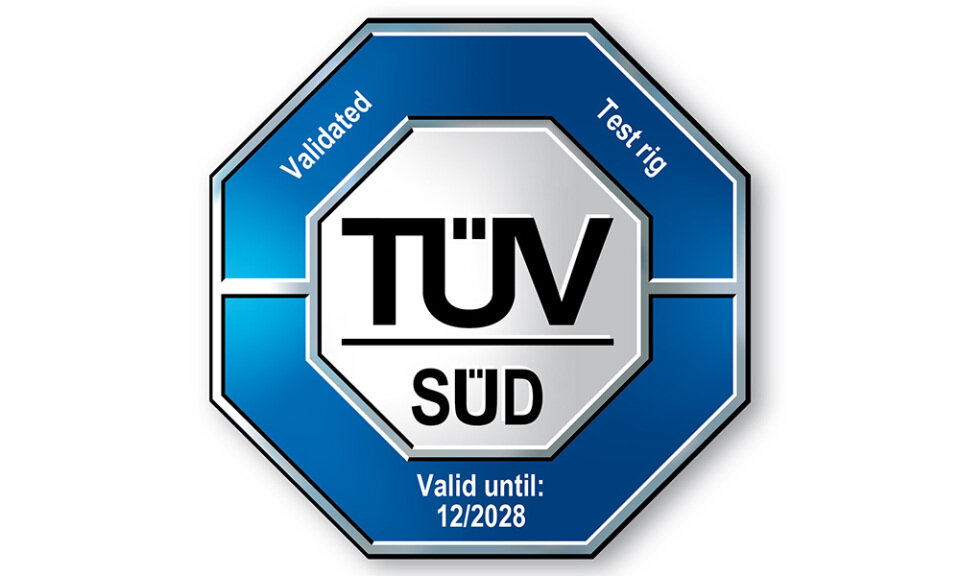 The TÜV SÜD Octagon mark on all our testing/evaluation machines
