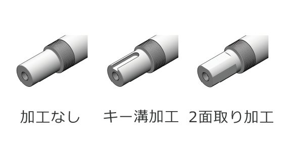 ねじ軸端末形状を選択