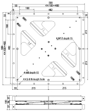 Mga unit dimension ng bearing module