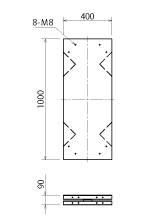 Mga TSD-450 unit dimension