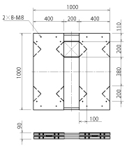 Dimensions de l'unité TSD-1000